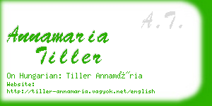 annamaria tiller business card